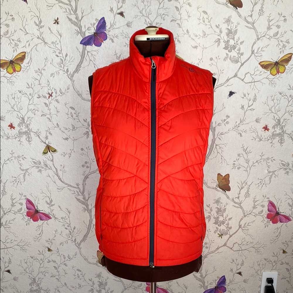 Women's Bright Orange Henri Lloyd Quilted Mariner Vest